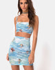 Afbeelding van Kimmy Bodycon Rok in Angel Velvet Blue