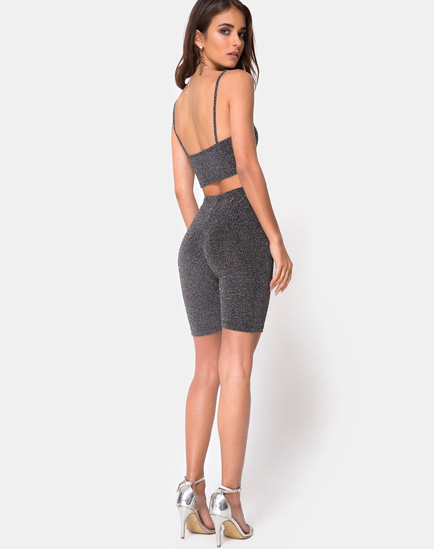 Afbeelding van Kozina Crop Top in Zilverglitter