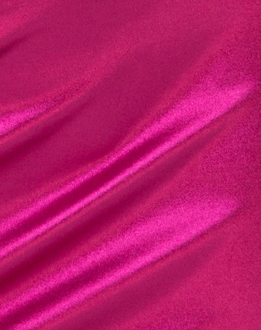 Afbeelding van Kozue Jurk in Satijn Magenta
