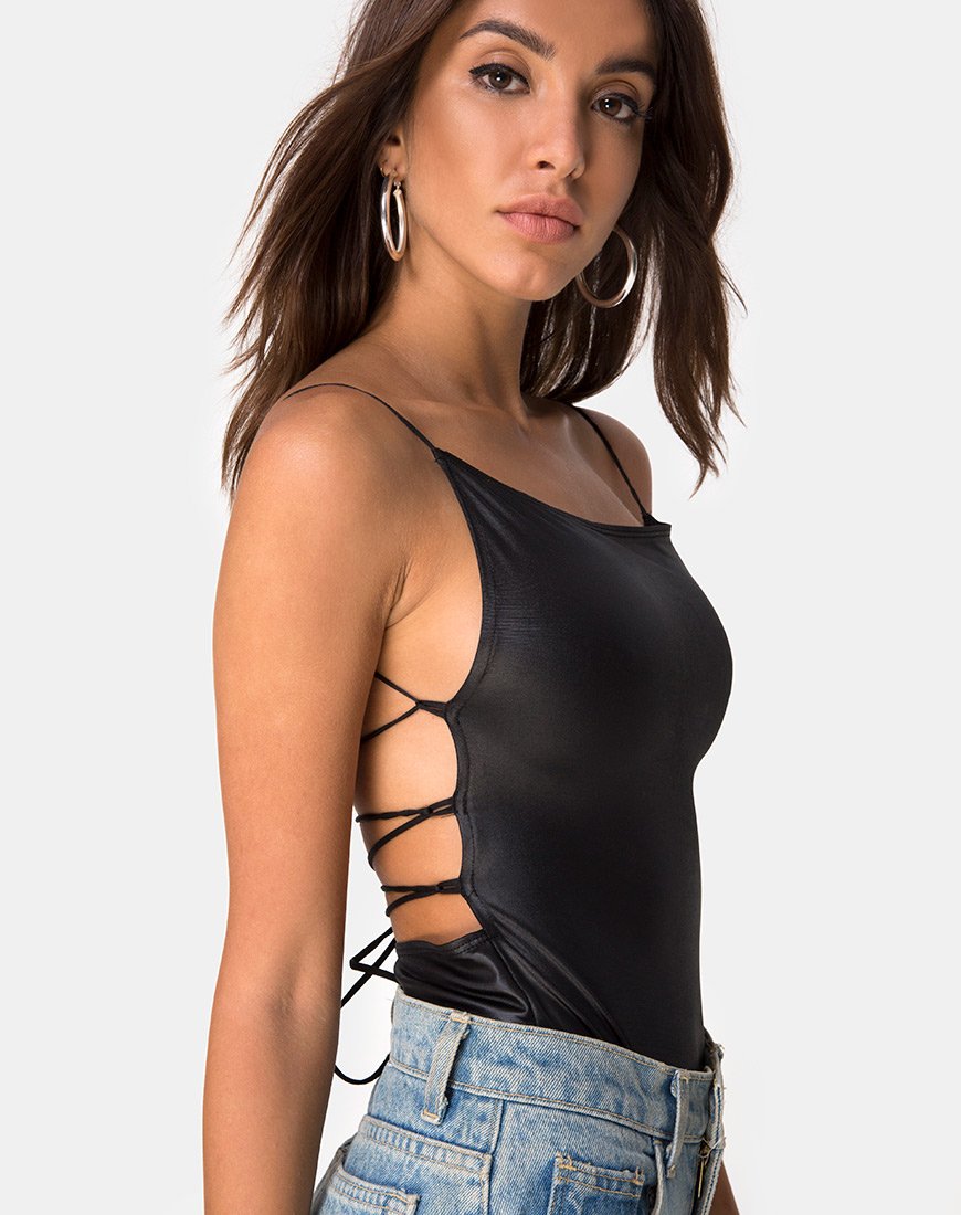 Kozula Bodice in zwart gecoat