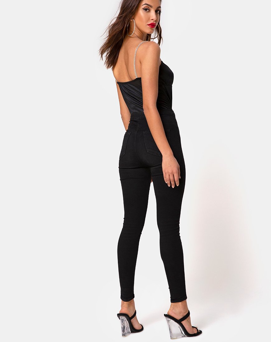 Afbeelding van Kulin Bodice in Zwart met Diamante