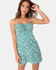 Afbeelding van Kumala Slip Dress in Floral Field Green