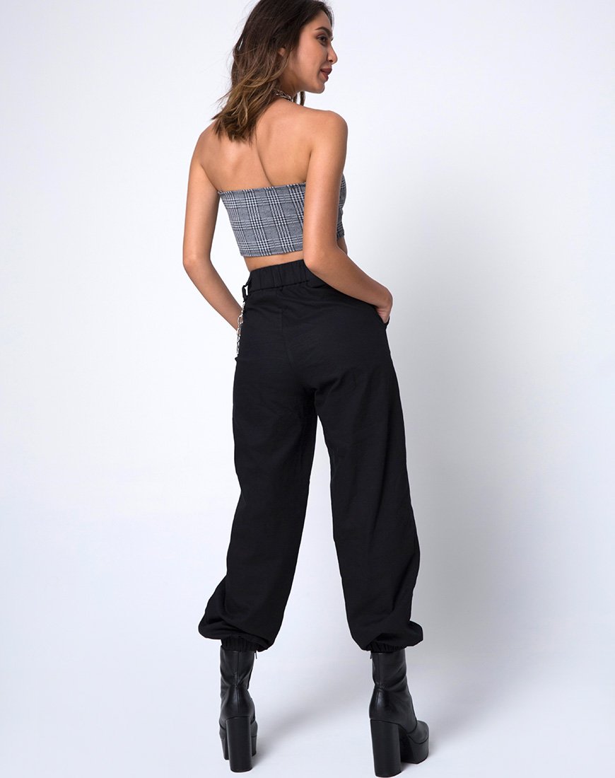 Afbeelding van Kylie Crop Top in Charles Check Grijs