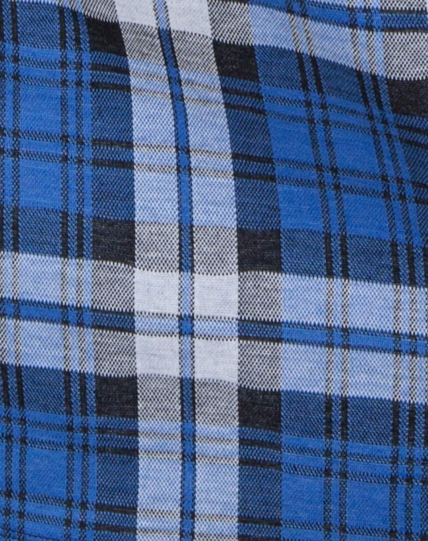 Afbeelding van Dina minirok in stretch ruit blauw