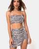 Afbeelding van Kylie Crop Top in Tijger met Heldere Pailletten