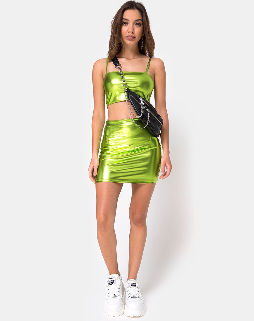 Afbeelding van Kylie Top in Metallic Groen