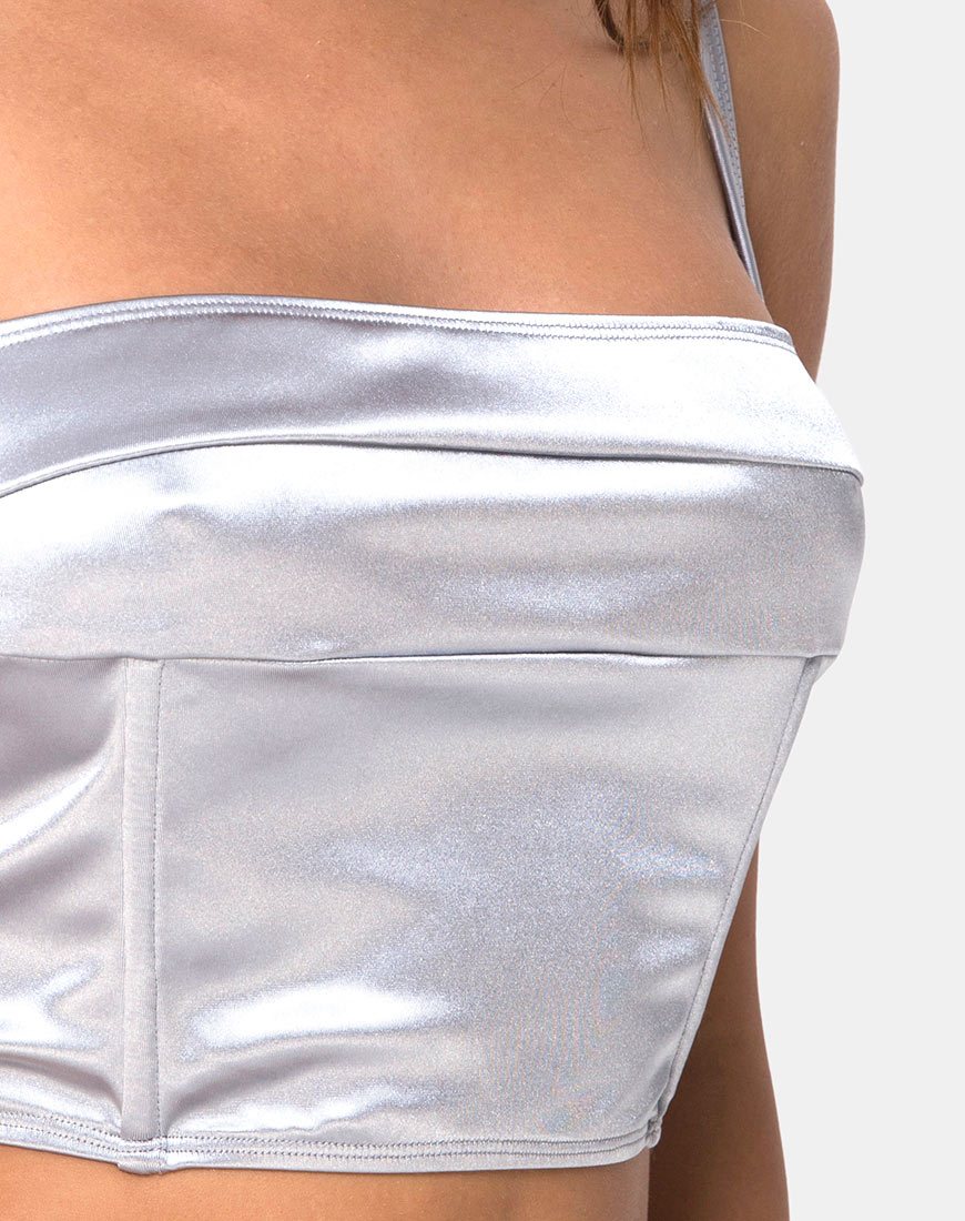 Afbeelding van Kynette Crop in Satin Ice Silver