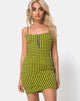 Afbeelding van Lahzie Bodycon Jurk in Medium Gingham Geel