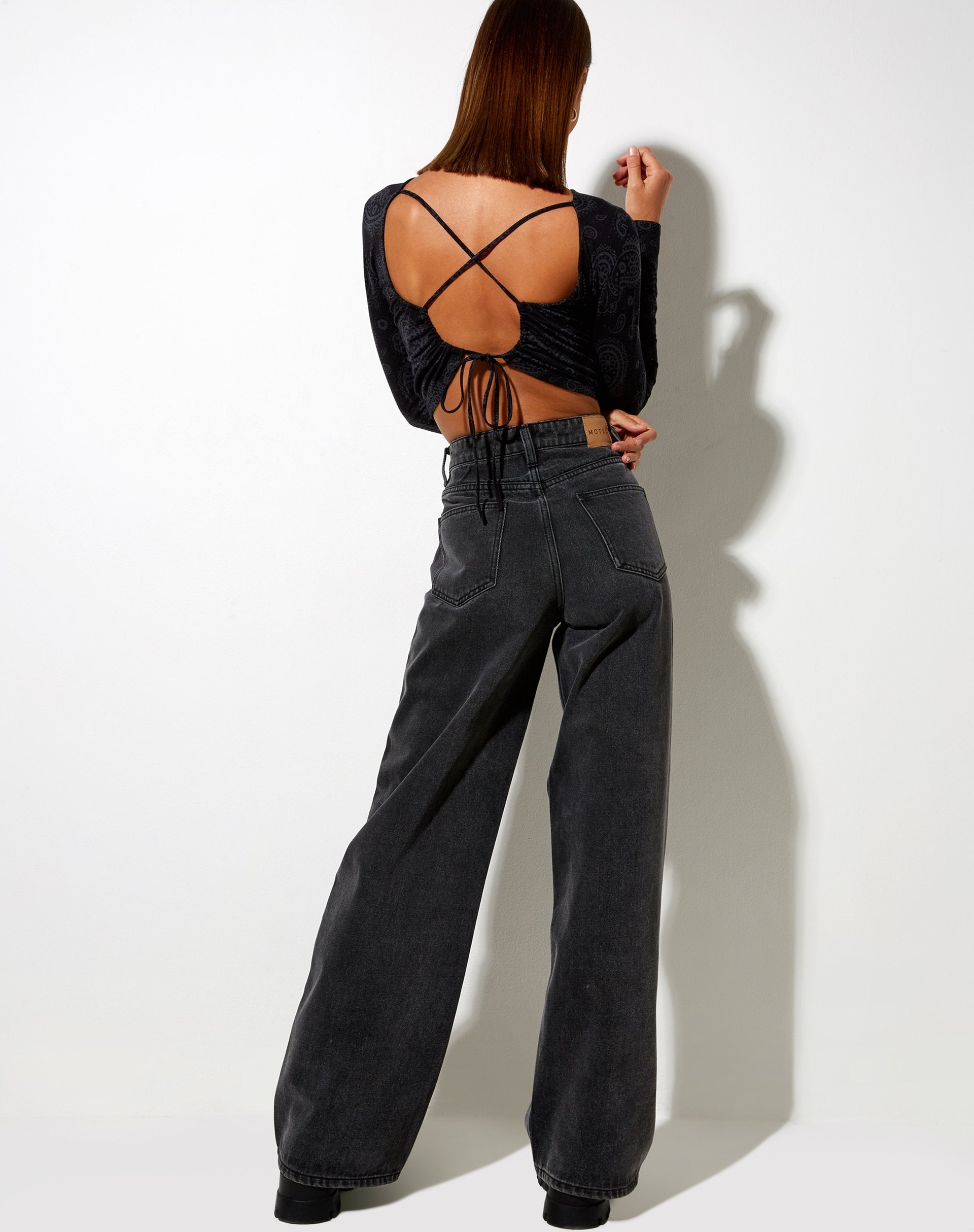 Afbeelding van Lali Crop Top in Perzische Nacht Zwart