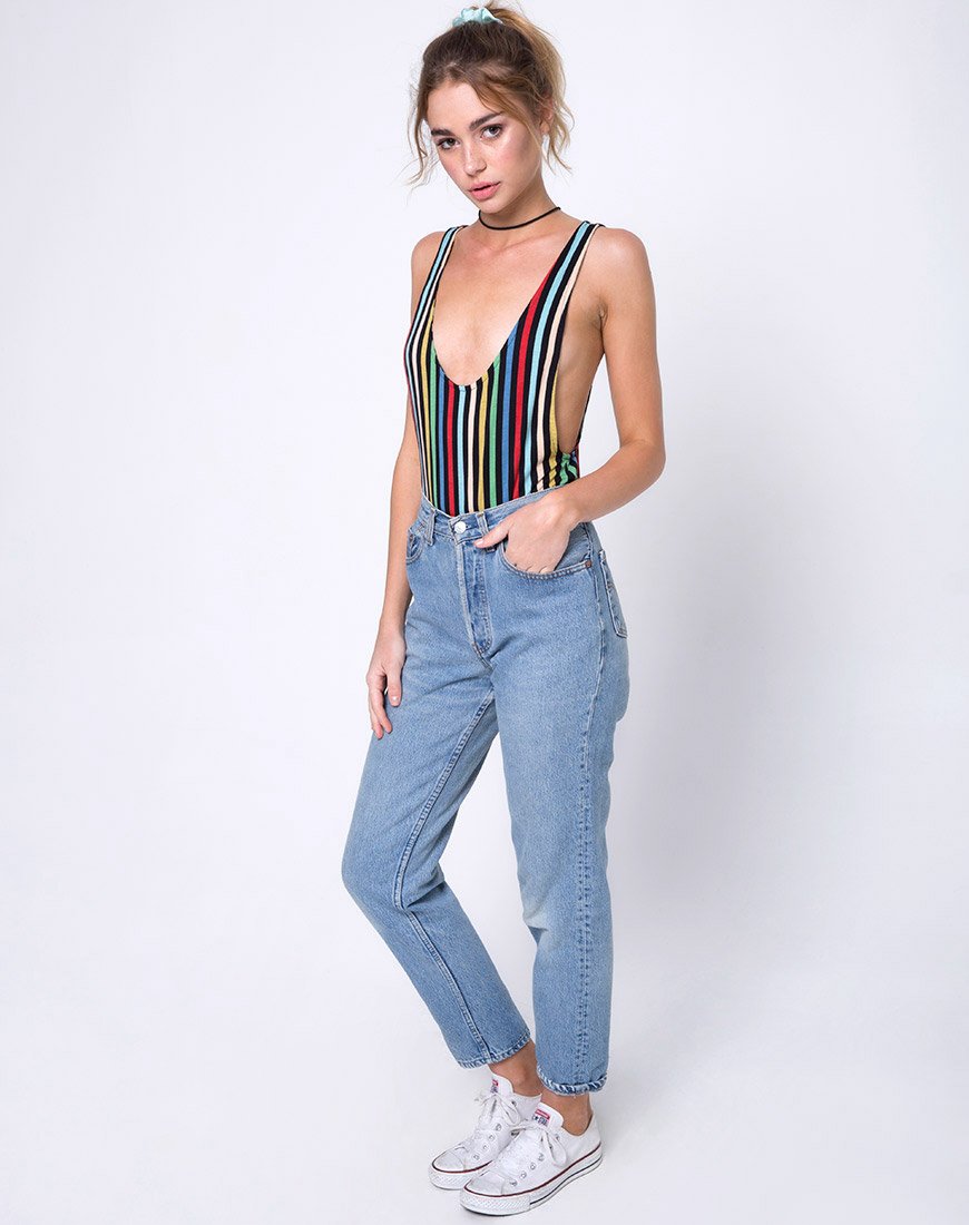 Afbeelding van Lalung Plunge Bodice in P.E Stripe