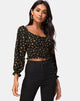 Afbeelding van Lancer Crop Top in Mini Astro Zwart