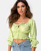 Afbeelding van Lancer Crop Top in Satin Rose Lime