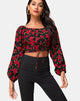 Afbeelding van Lancery Top in Roaming Rose Zwart