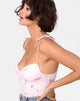 Afbeelding van Lancheti Bodice in Forget Me Not Floral Pink