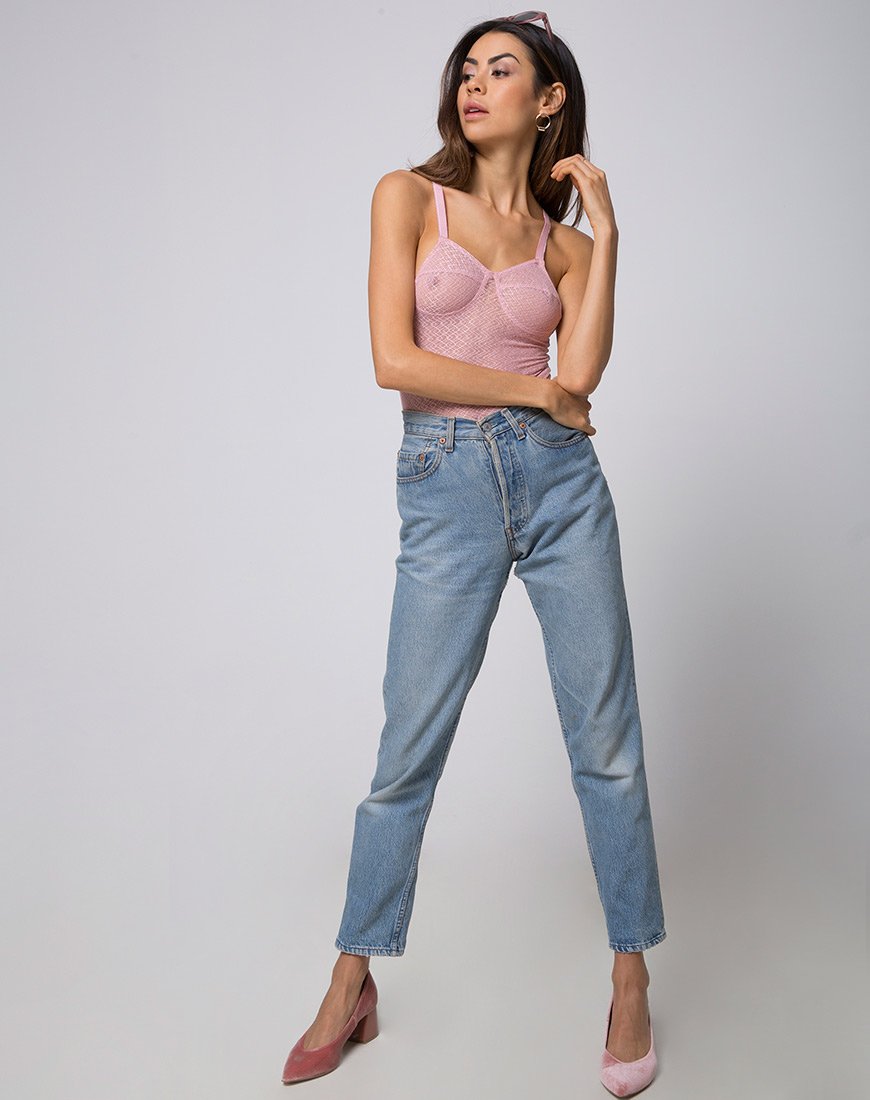 Afbeelding van Lanora Bodice in Lacey Knit Blush