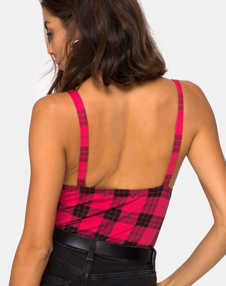 Lantas Body in Winter Plaid Rood Zwart