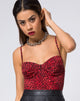 Afbeelding van Lanti Bodice in Gekleurd dier rood