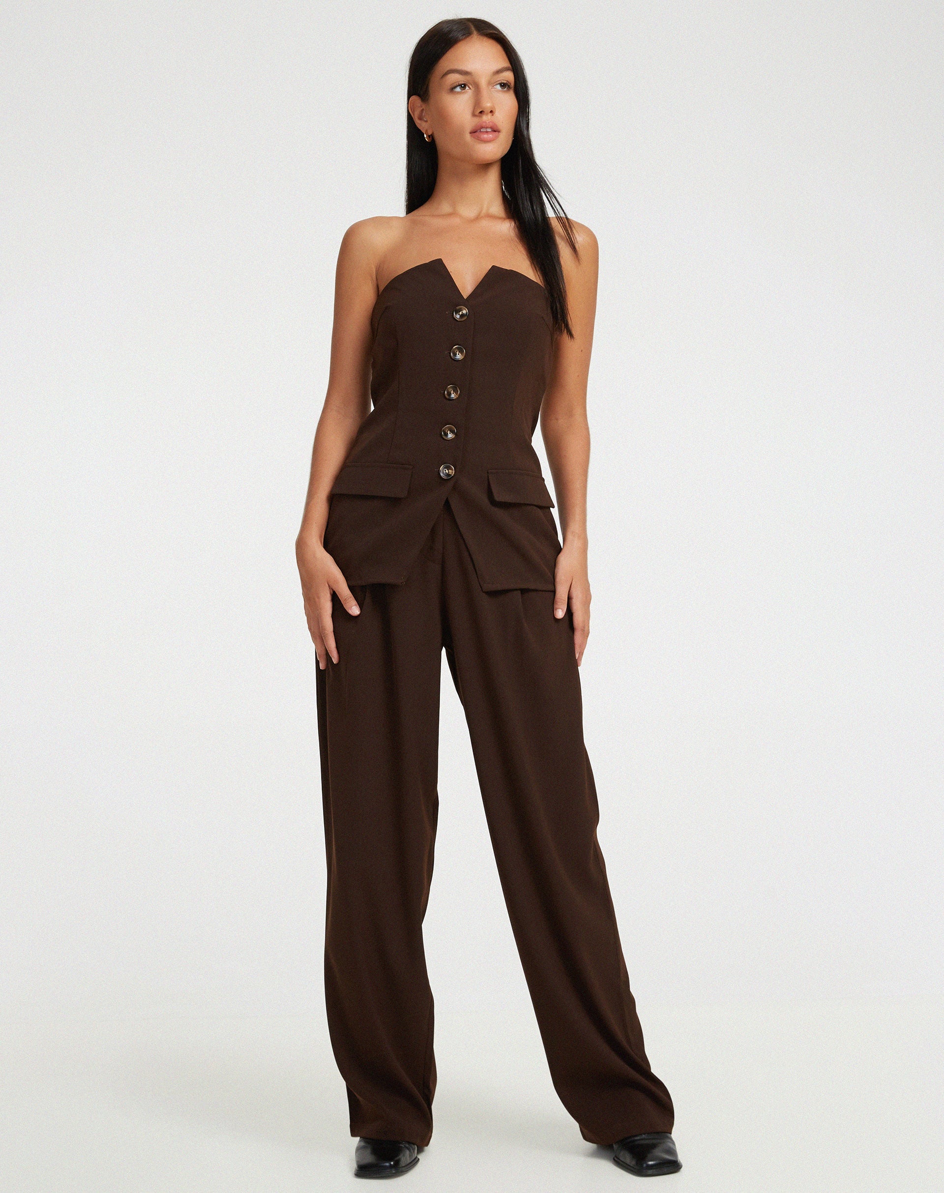 Afbeelding van Lavan Corset Top in Tailoring Cappuccino
