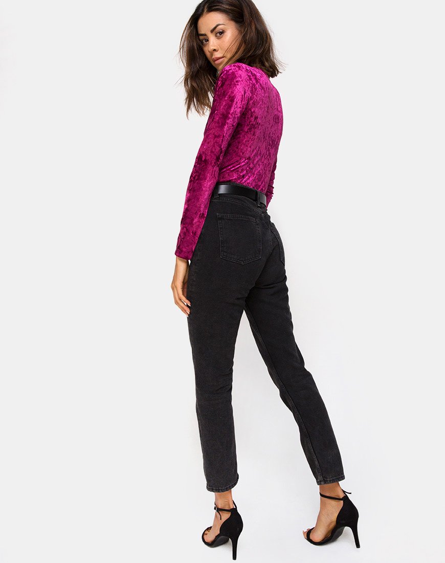 Afbeelding van Lao Plunge Bodice in Burgundy Crush