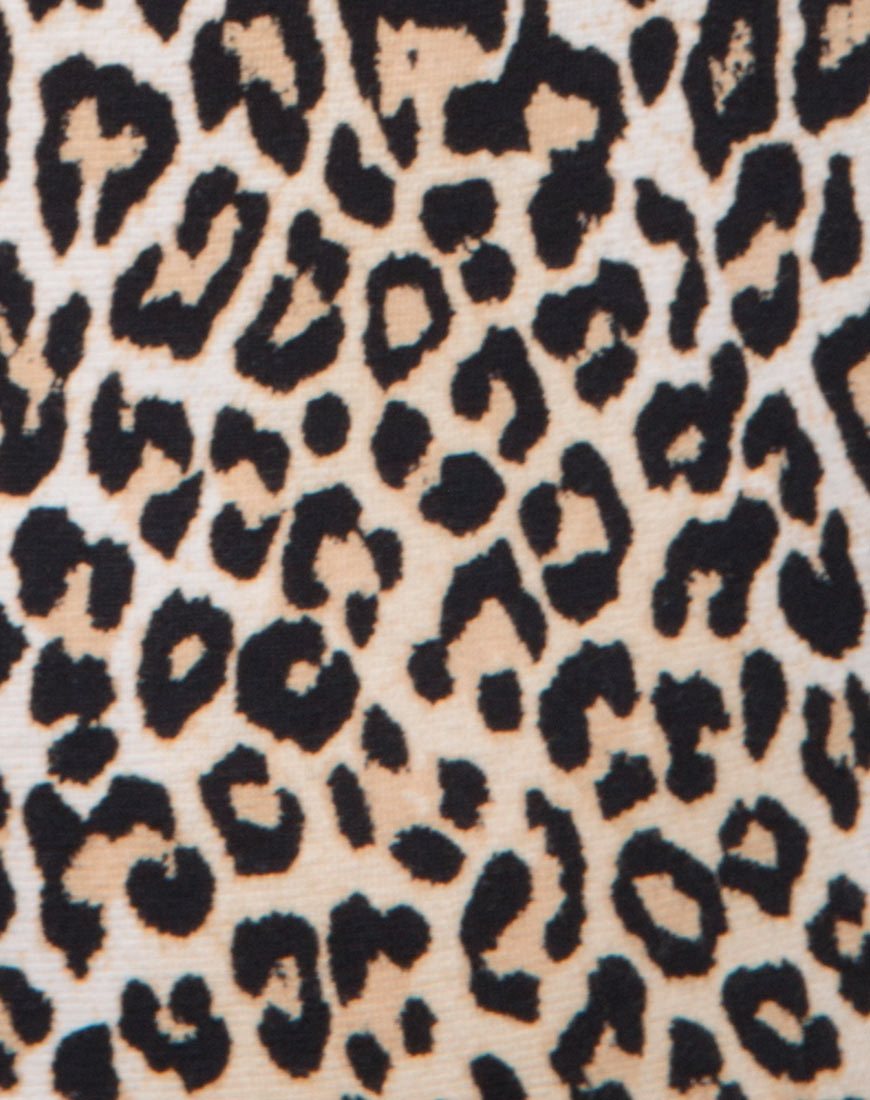 Afbeelding van Lao Plunge Bodice in Rar Leopard Bruin