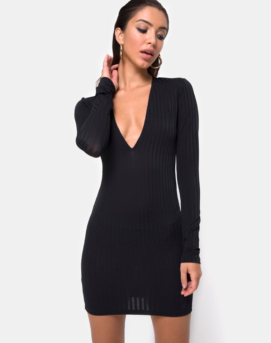Laoda Bodycon Jurk in Zwart