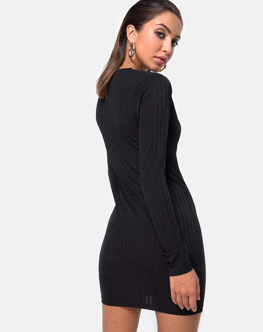 Laoda Bodycon Jurk in Zwart