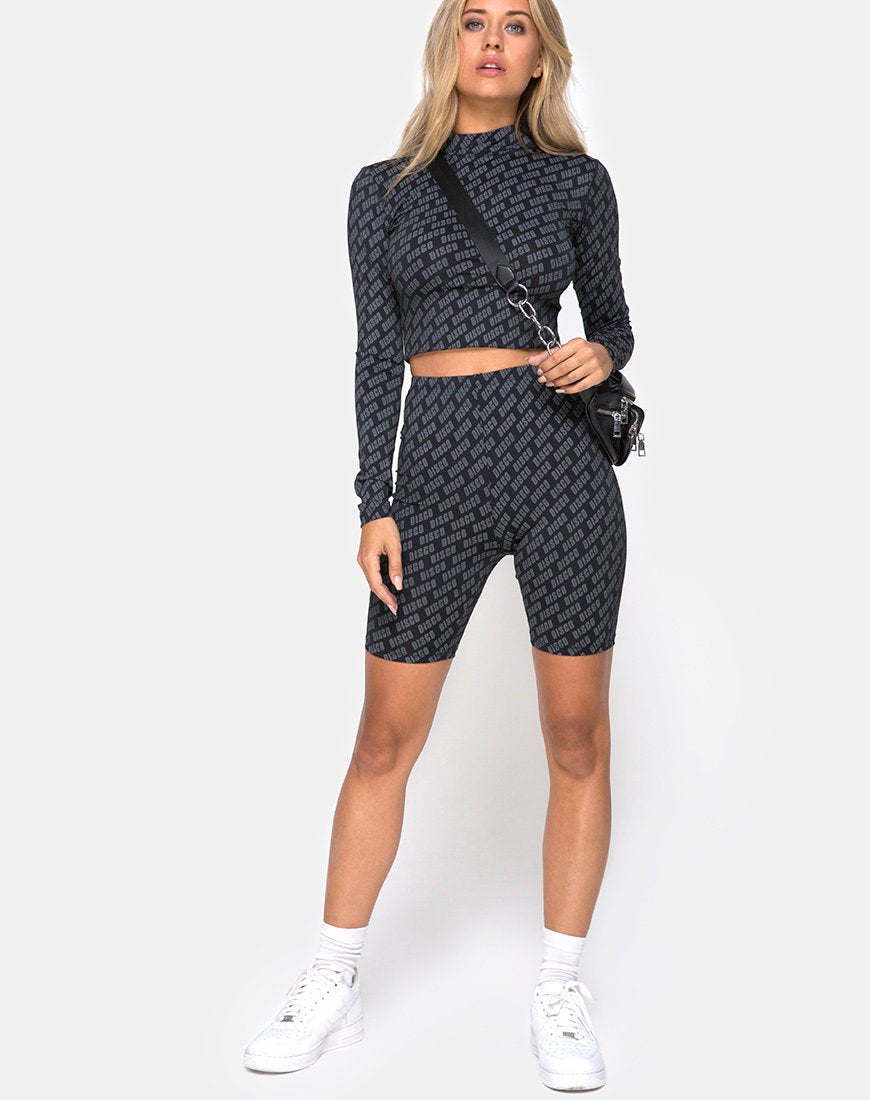 Afbeelding van Lara Crop Top in Diagonaal Disco Zilver