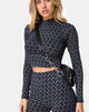 Afbeelding van Lara Crop Top in Diagonaal Disco Zilver