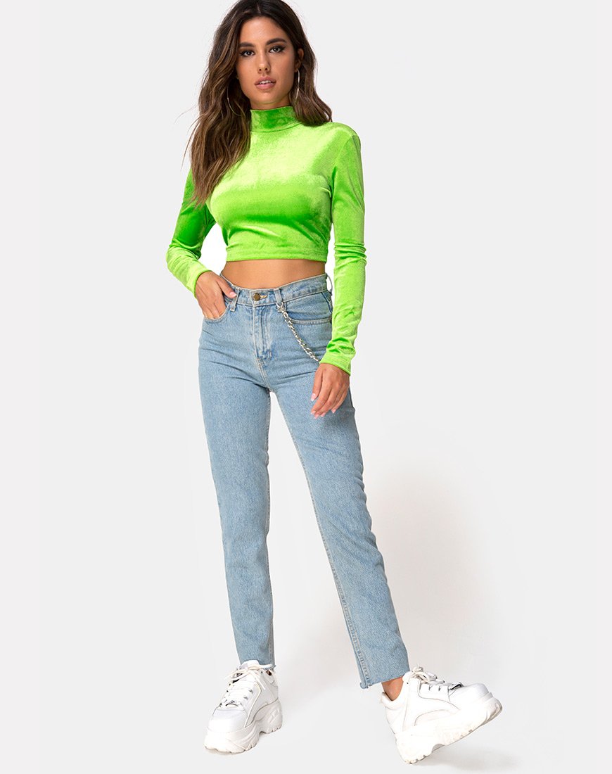 Afbeelding van Lara Crop top in Velvet Lime