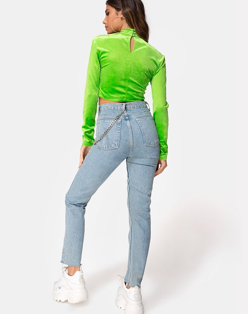 Afbeelding van Lara Crop top in Velvet Lime