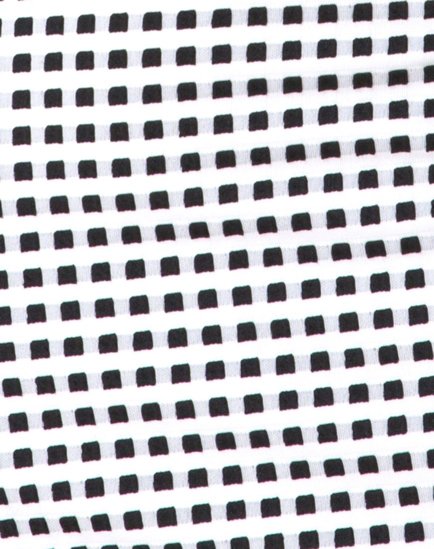 Afbeelding van Laras Jurk in Gingham Zwart Ivoor