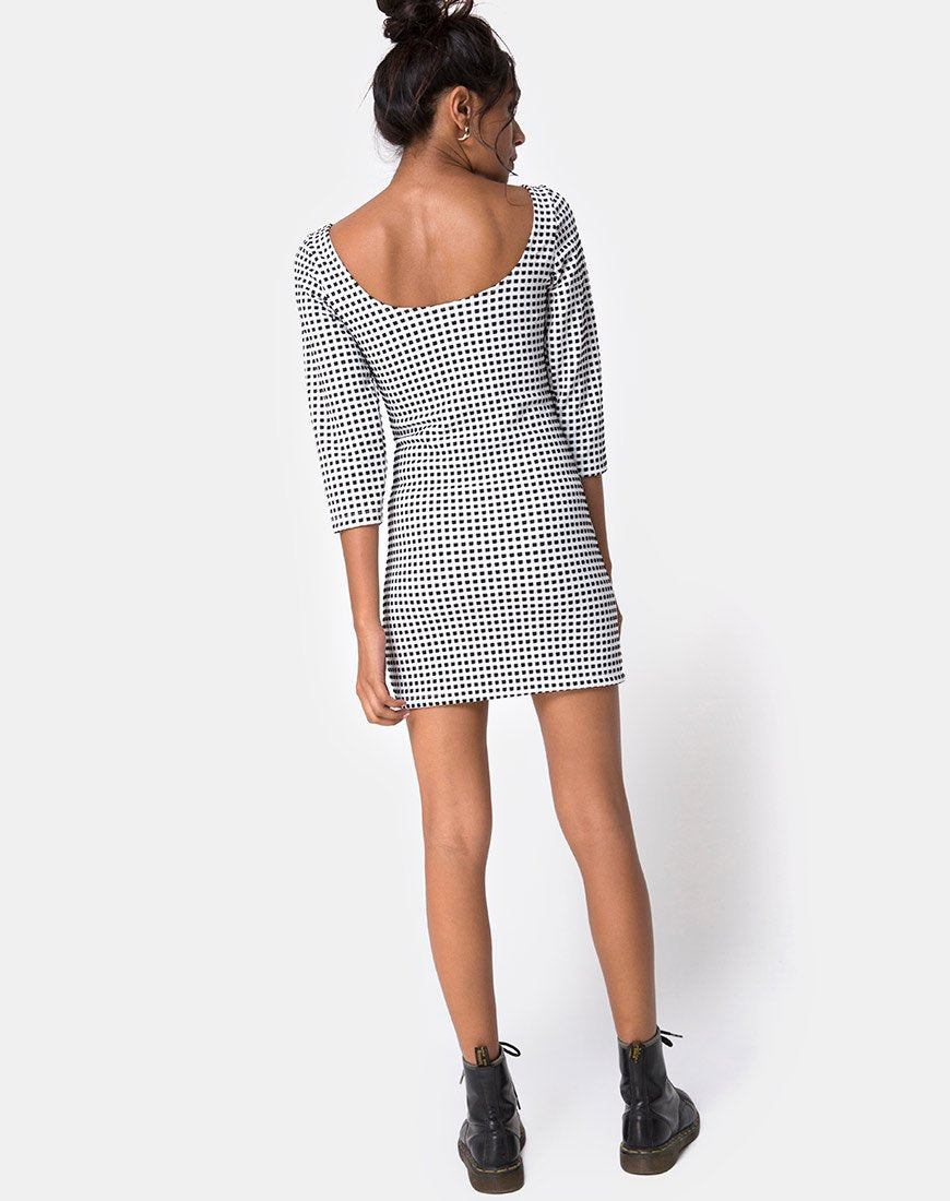 Afbeelding van Laras Jurk in Gingham Zwart Ivoor