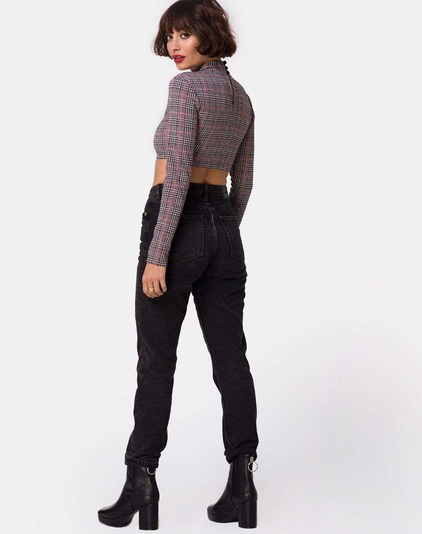 Afbeelding van Laretta Crop Top in Charles Check Blush
