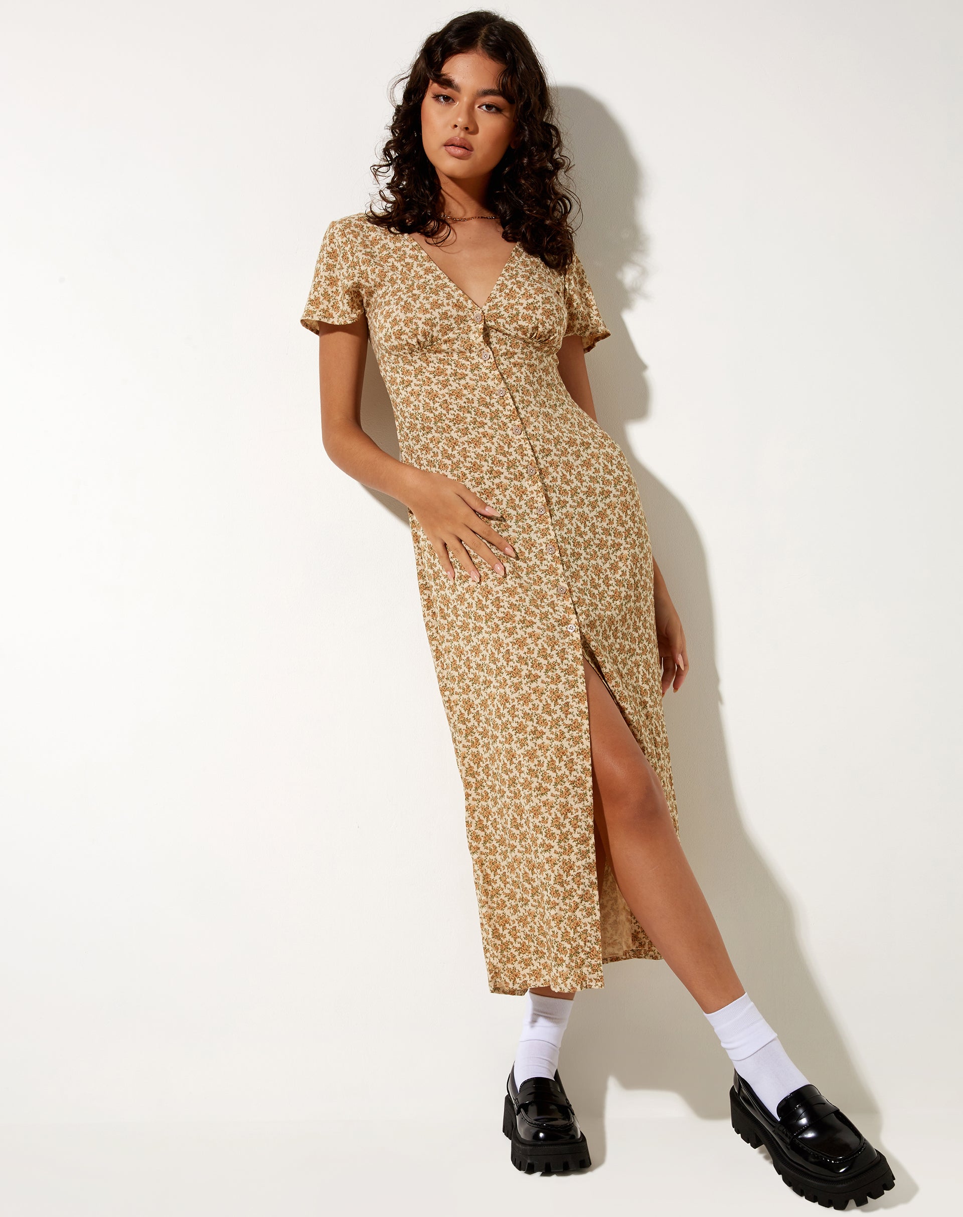 Afbeelding van Larin Midi Dress in Washed Ditsy