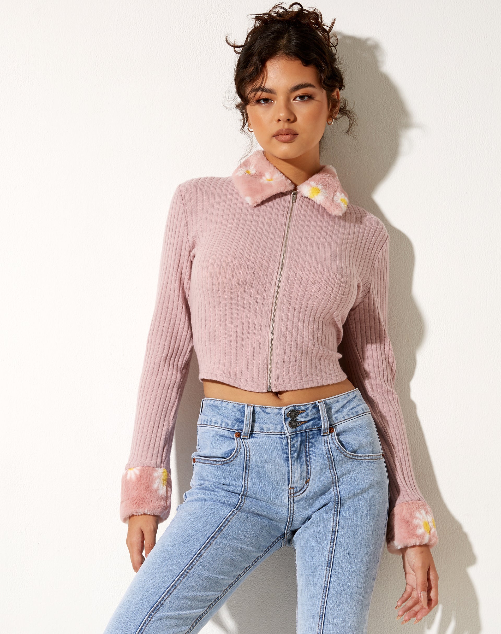 Afbeelding van Larita Cardi in Knit Dusky Pink