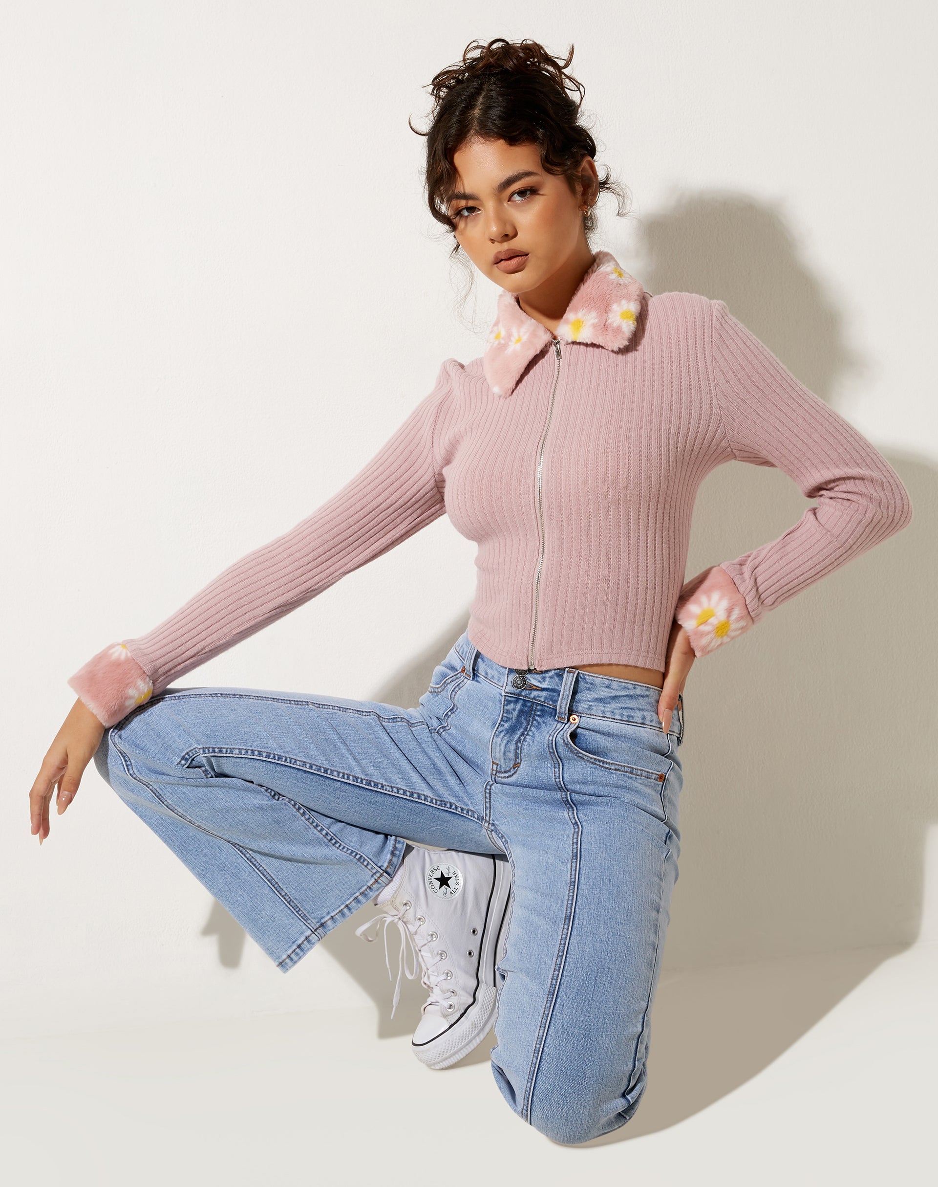 Afbeelding van Larita Cardi in Knit Dusky Pink