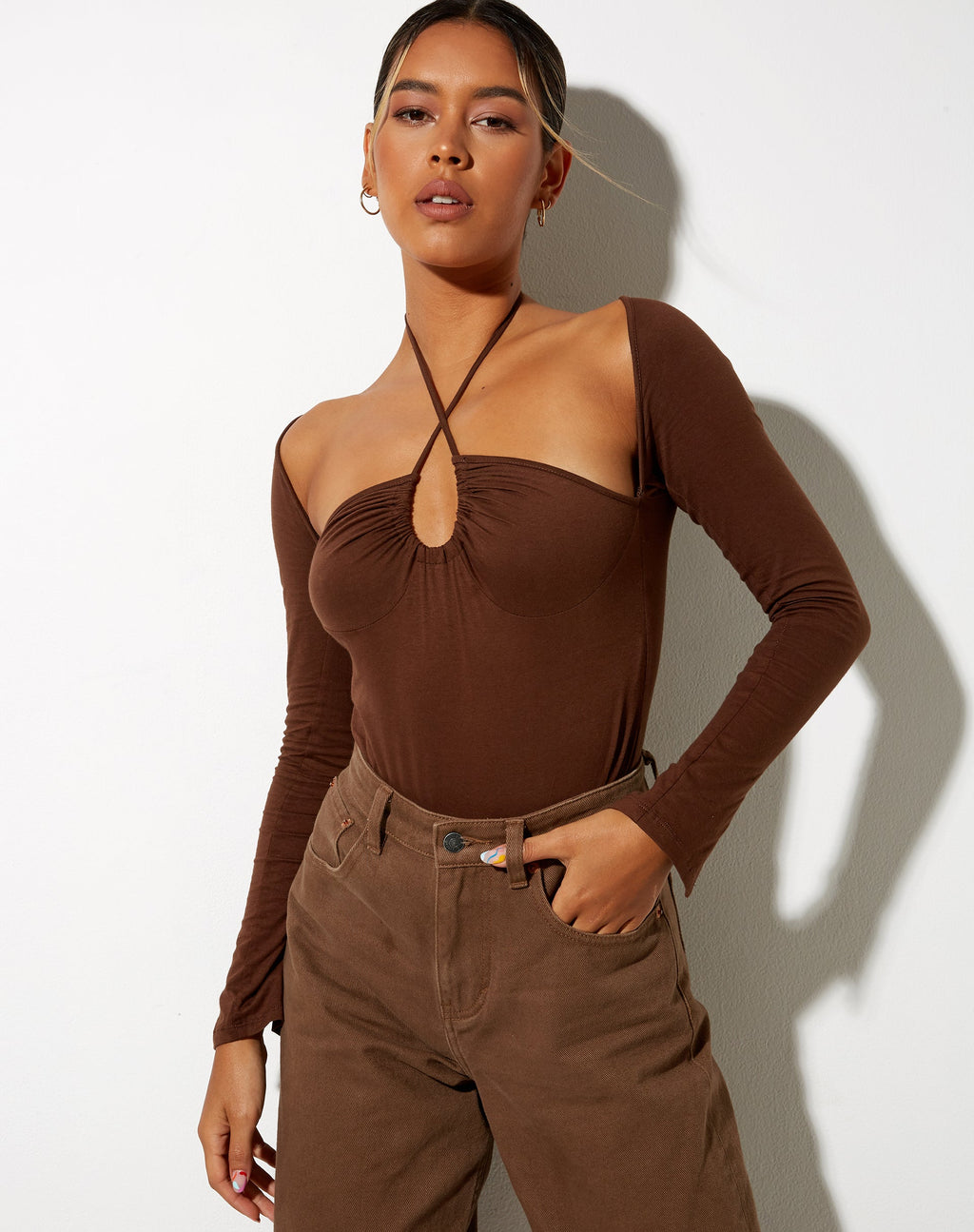Lasira Bodice in Lycra Cacao
