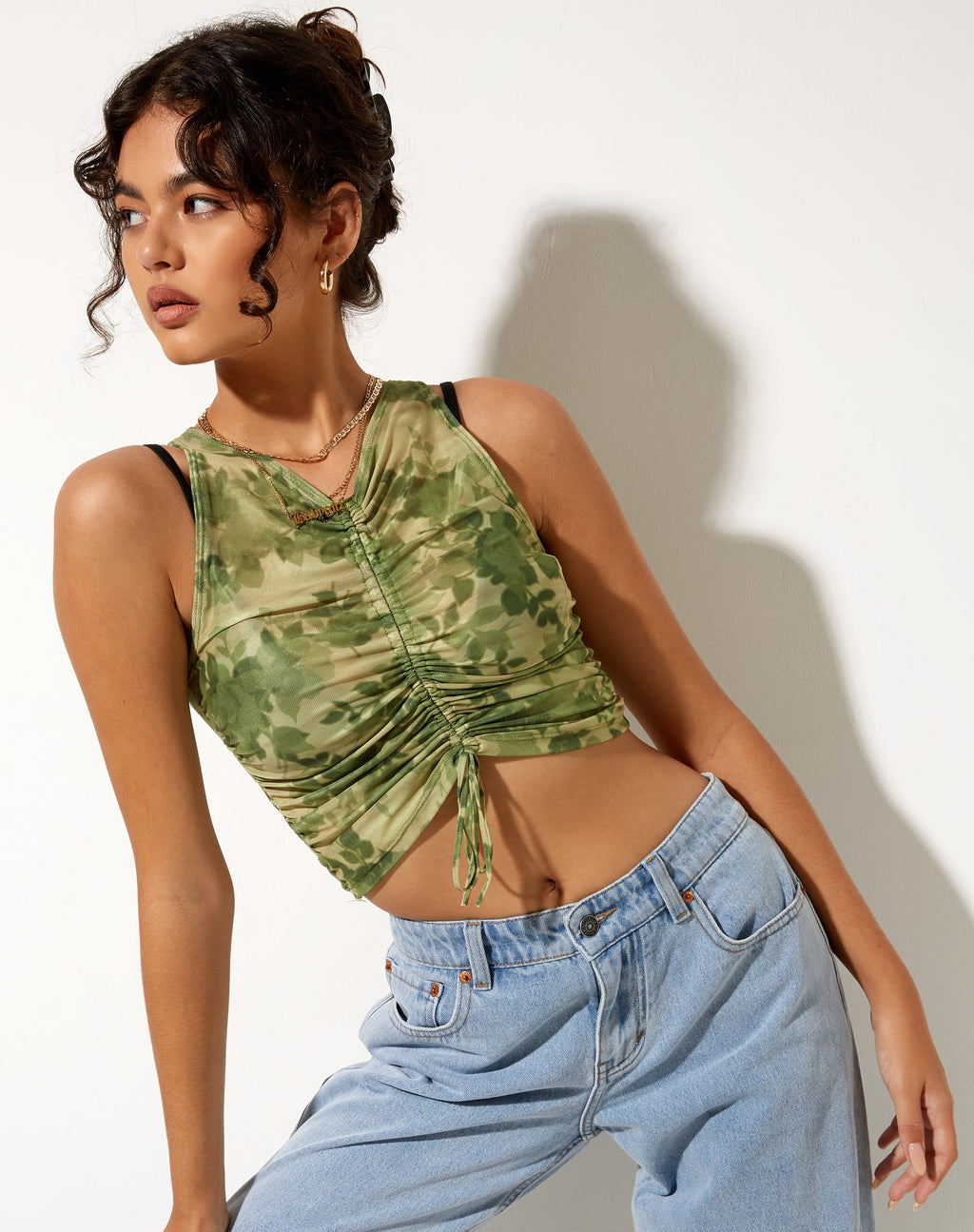 Lasa Vest Top in Wazig Bloemig