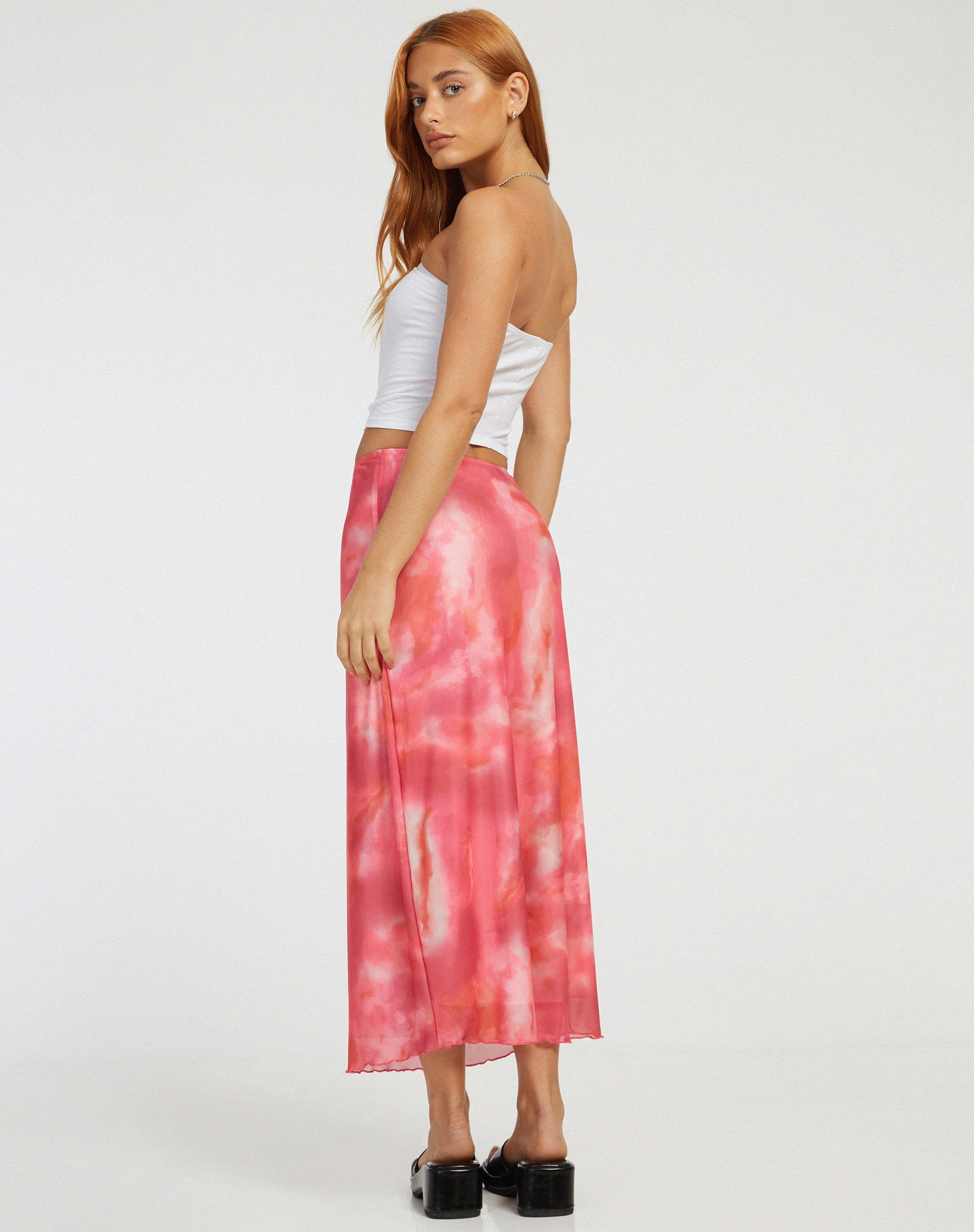 Afbeelding van Lassie Maxi Rok in Abstract Vaag Roze