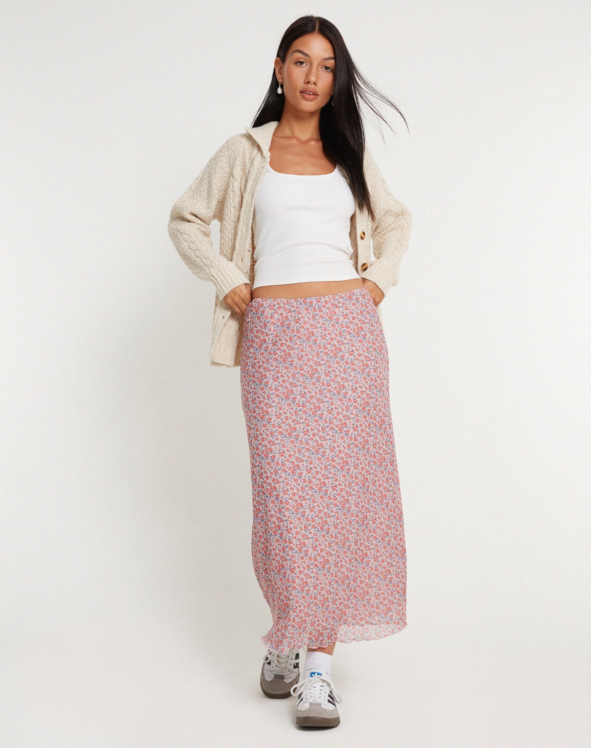 Afbeelding van Lassie Maxi Rok in Lenteroze Stoffig Roze