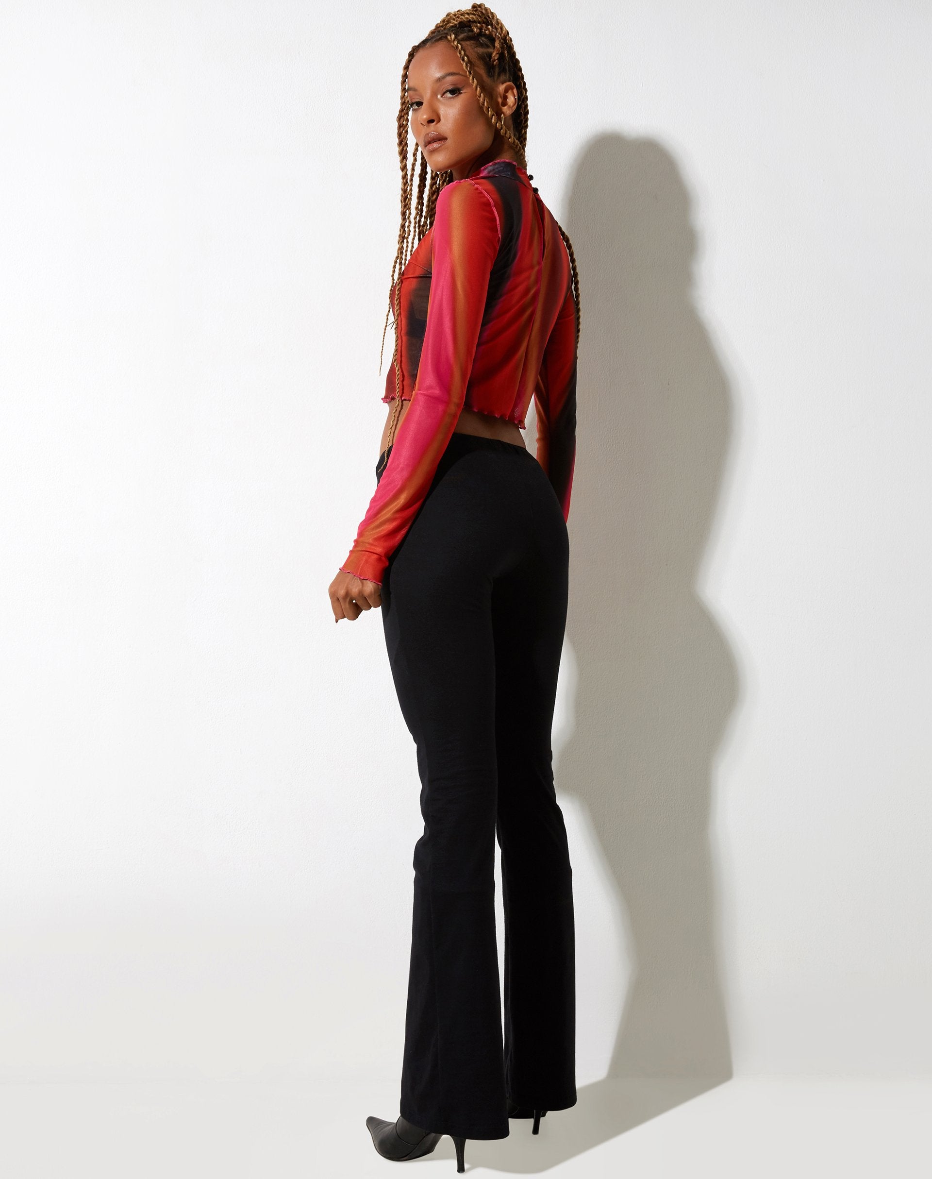 Afbeelding van Lathia Crop Top in Solarized Oranje en Roze