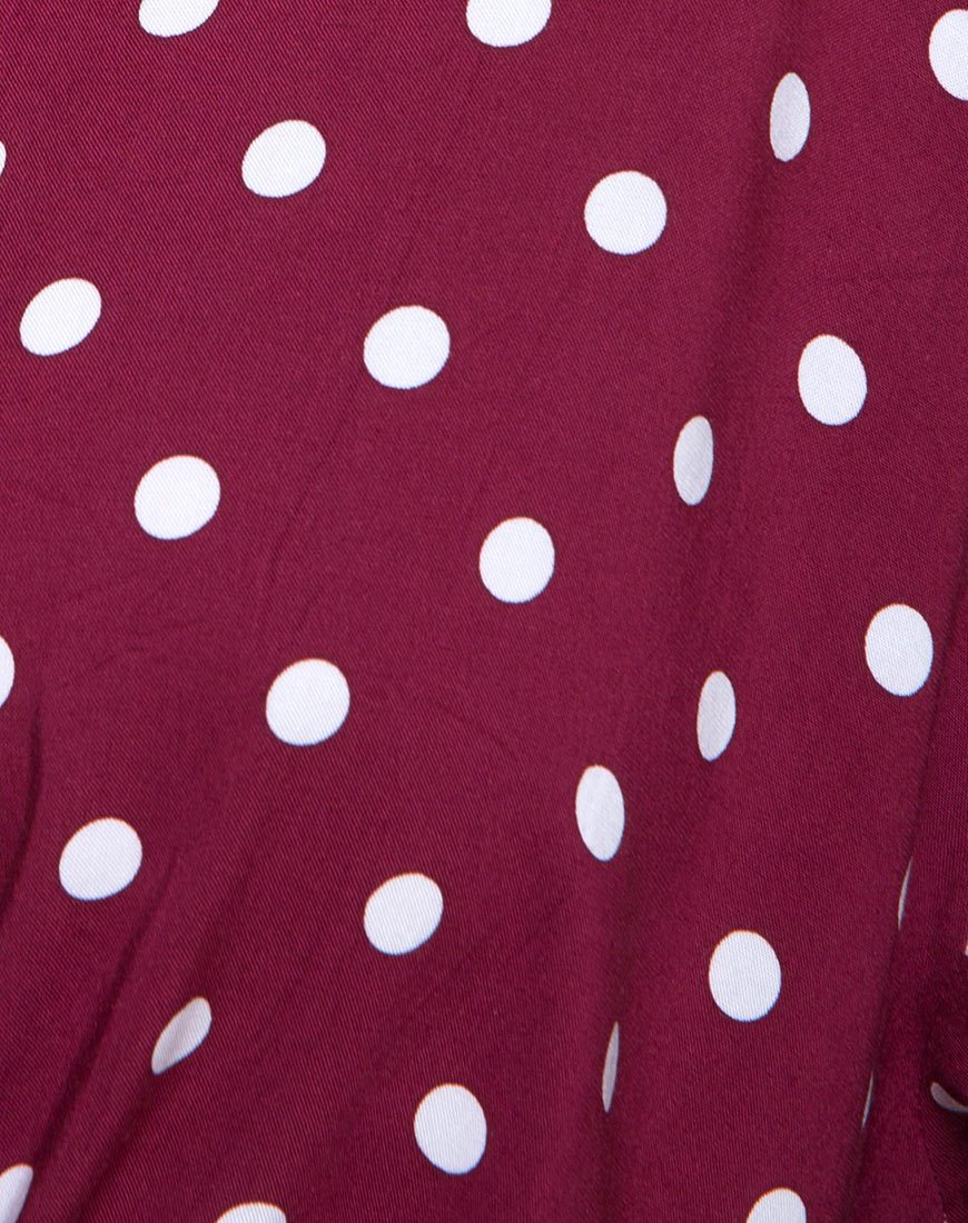 Afbeelding van Lauv Shirt in Medium Polka Wijn
