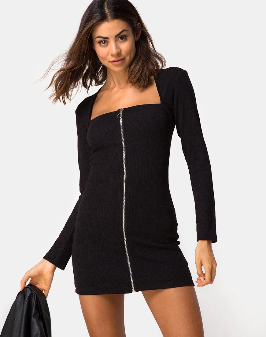 Leah Mini Dress in Zwart