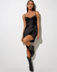 Afbeelding van Lebby Mini Dress in Satijn Zwart