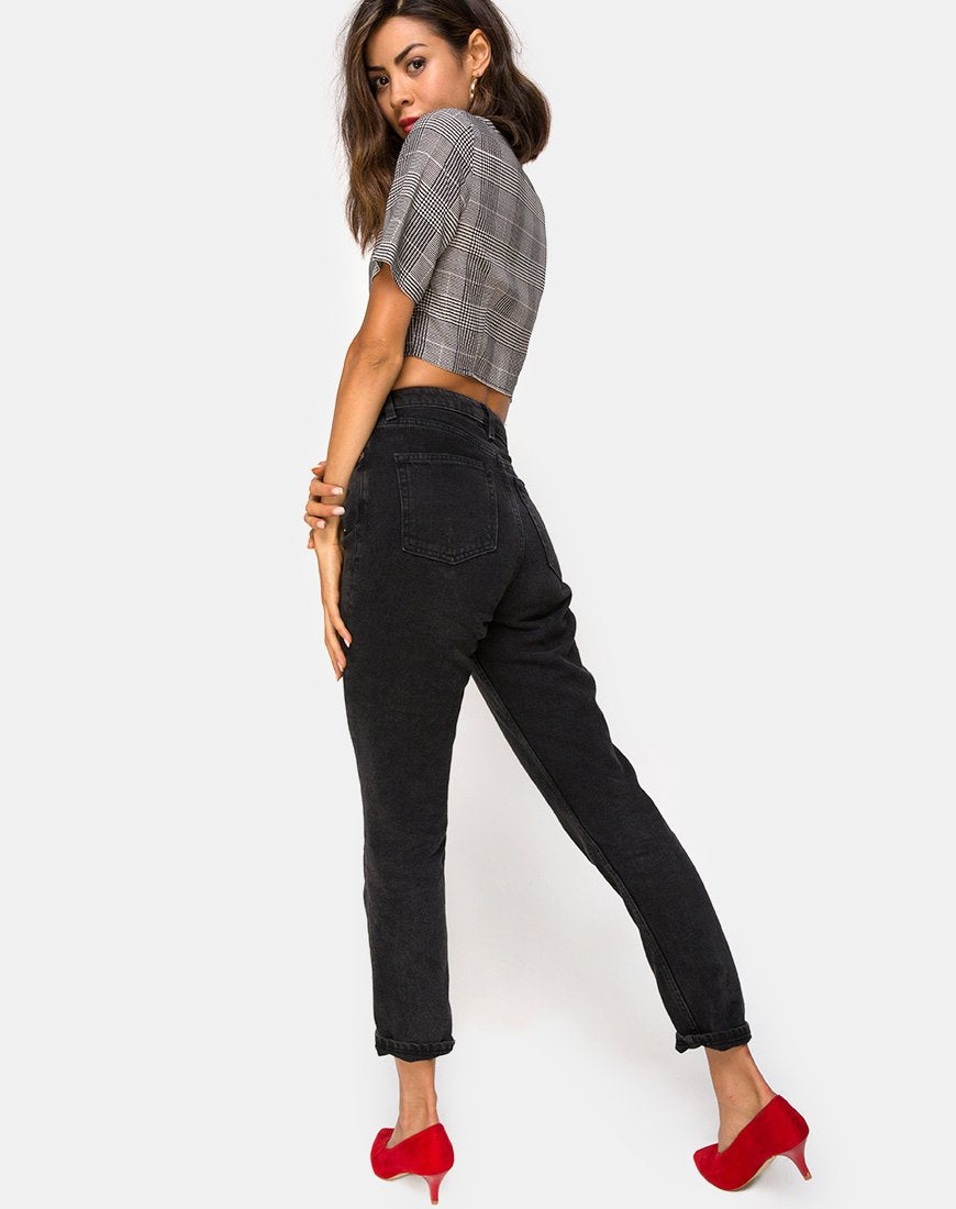 Afbeelding van Legia Crop Top in Charles Check Grijs