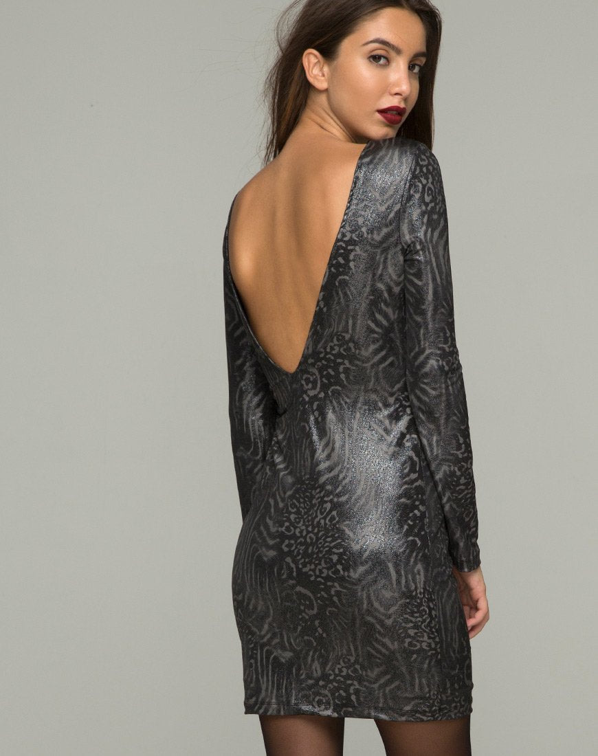 Leo Bodycon Jurk in Animal Slinky