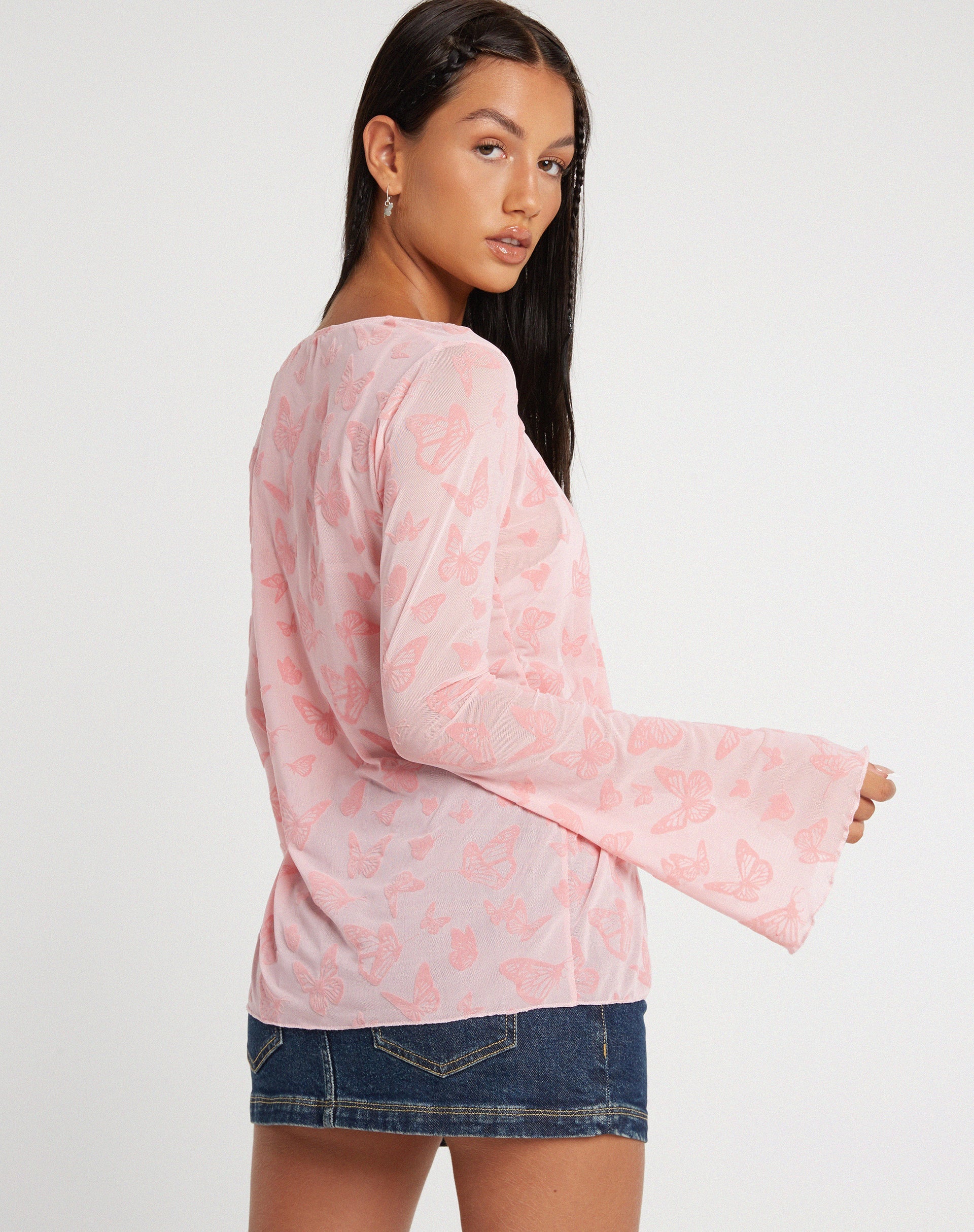 Afbeelding van Leony Cardi in Butterfly Pink Flock