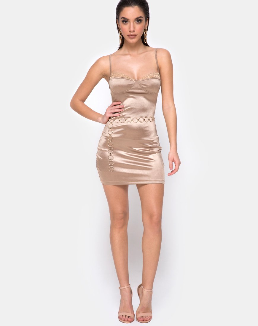 Afbeelding van Lesty Bodycon Jurk in Goud