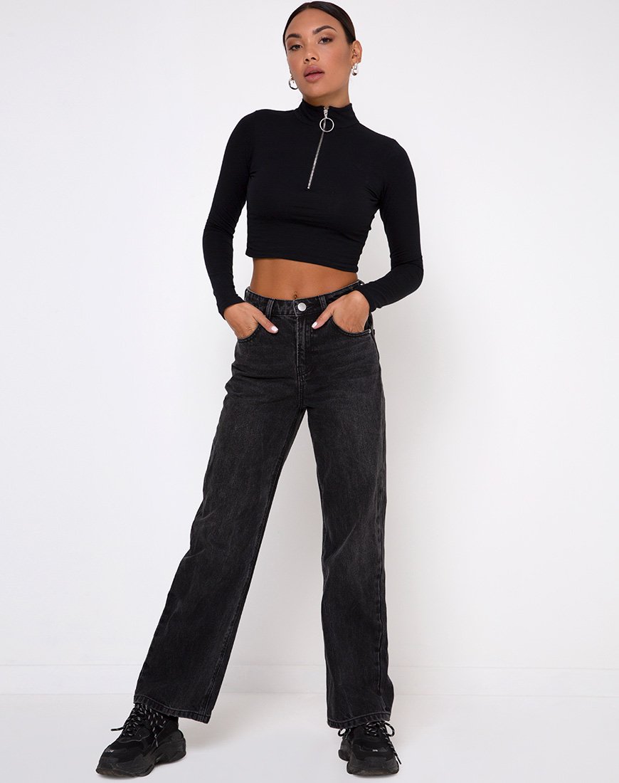 Afbeelding van Lesvy Crop Top in Zwart