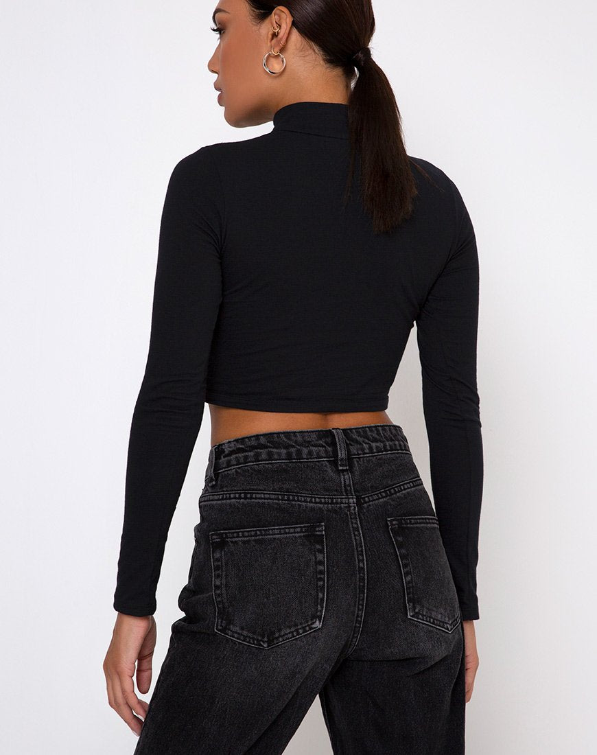 Lesvy Crop Top in Zwart